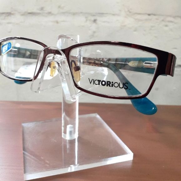 Victorious Accessories - NEW Victorious, eyeglass frame, Prescription-ready Blue/Brown glasses, 51-18-135